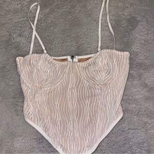 White Fox Bustier Top